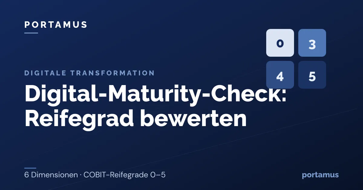 Digital-Maturity-Check: Reifegrad in 6 Dimensionen bewerten