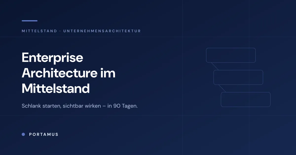Enterprise Architecture im Mittelstand: schlank starten, sichtbar wirken